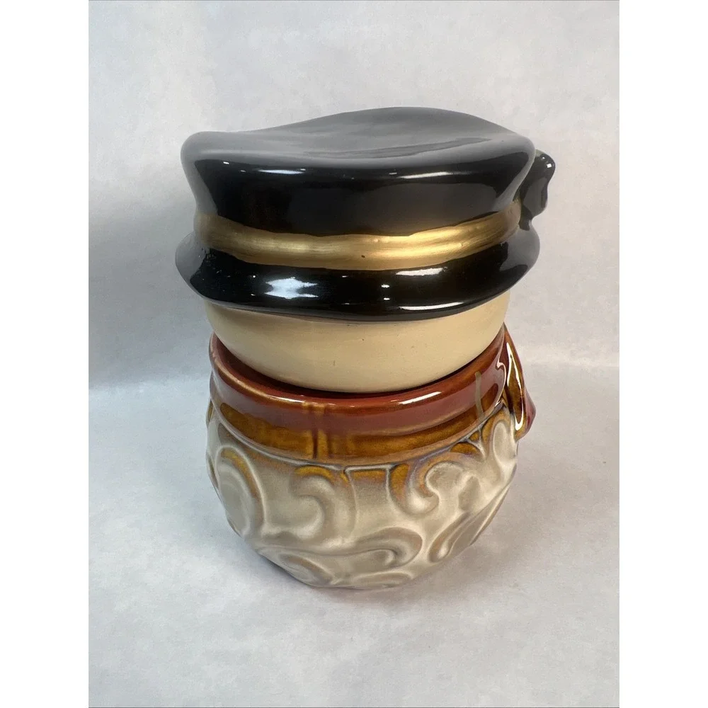 VTG Christmas Snowman‎ Cookie Candy Jar 5.8